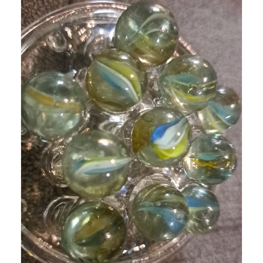 Lot‎ Of 11 Estate Sale Marbles Cats Eyes
